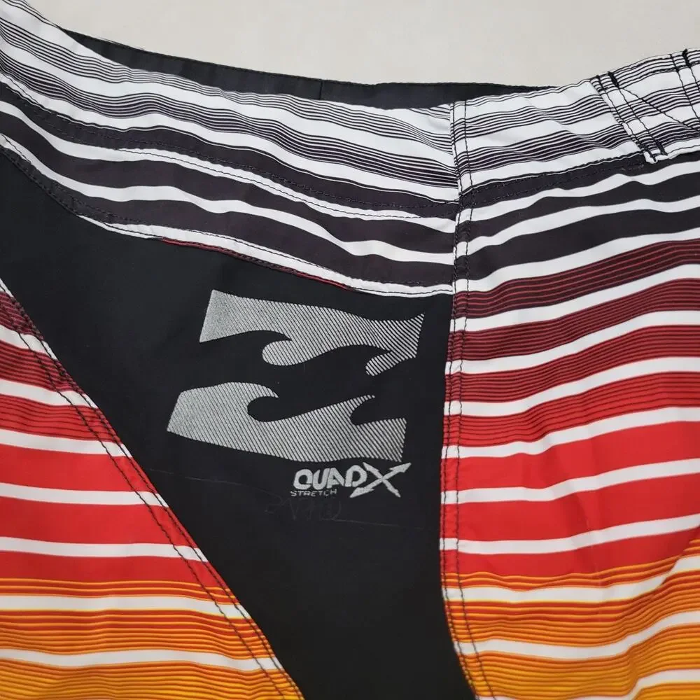 Y2k Billabong Board Shorts Platinum Quad X Stretch Park Mens Size 30